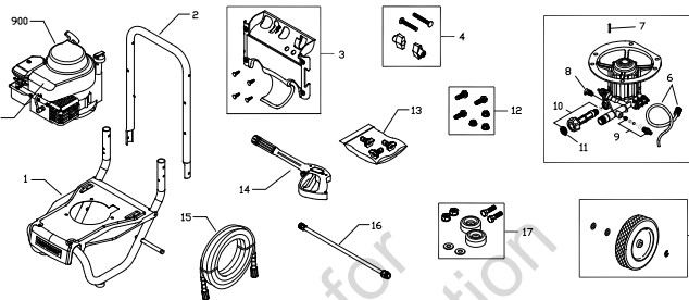 sears craftsman c950679630 power washer replacement parts and pump parts